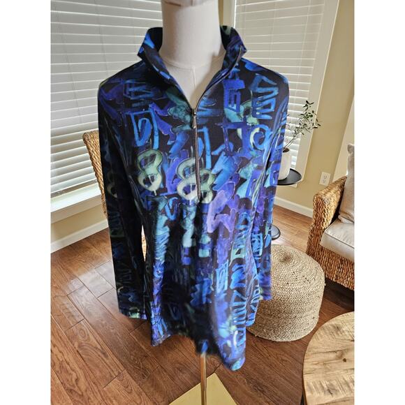 Sno Skins Microfiber Full Zip Jacket Size L Multicolor Women's L Athlesure - Picture 1 of 9